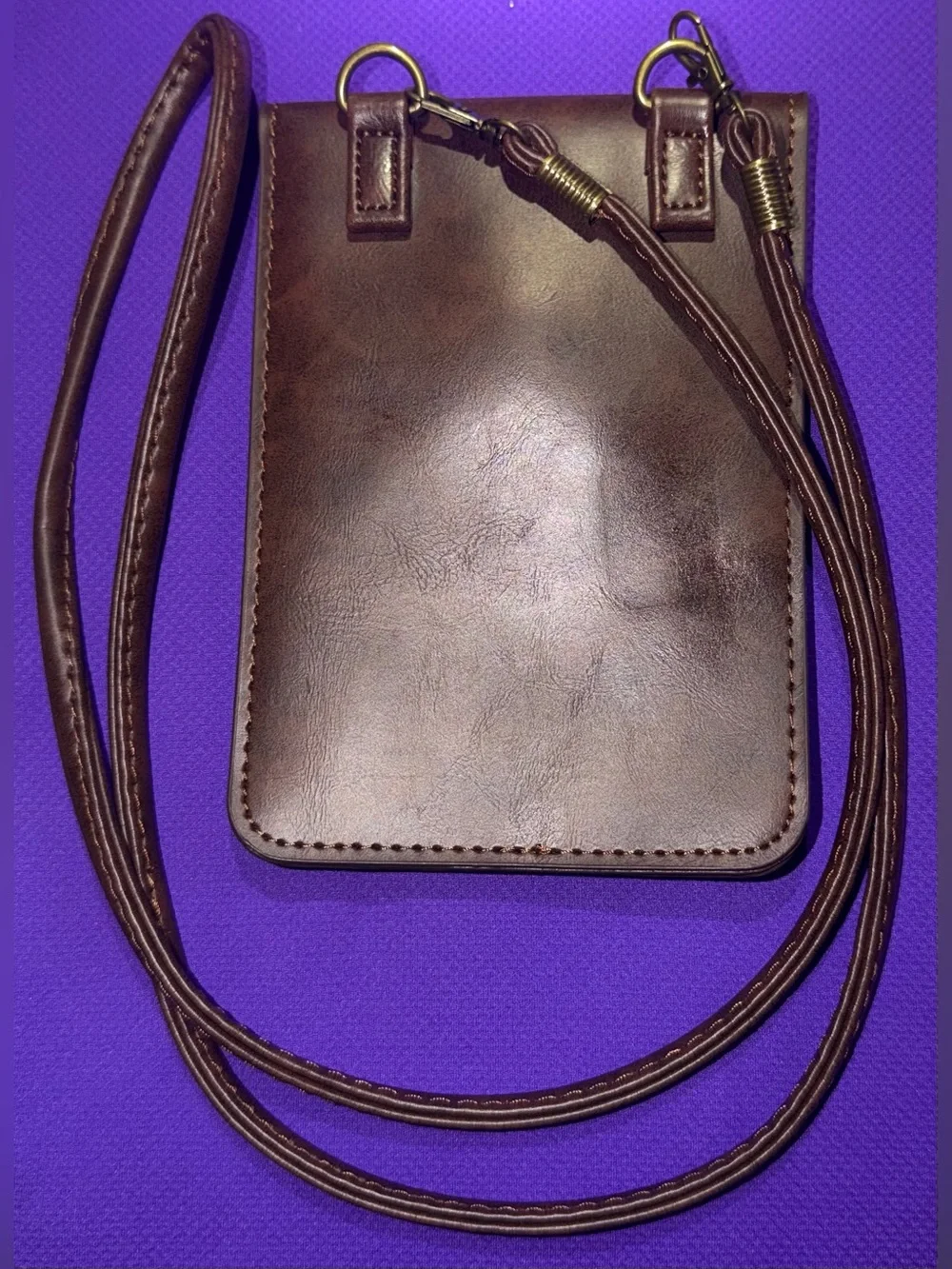 Brown Leather Crossbody Pouch